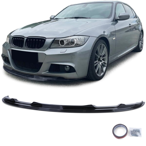 Bmw E90/E91 LCI blank svart Hockenheim främre spoiler
