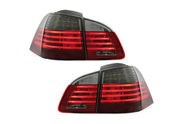 BMW E61 Touring 2003–2007, röd gråa LED baklyktor