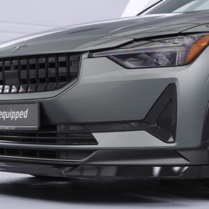 Polestar 2 (2020→) frontspoiler / frontlip i blank svart